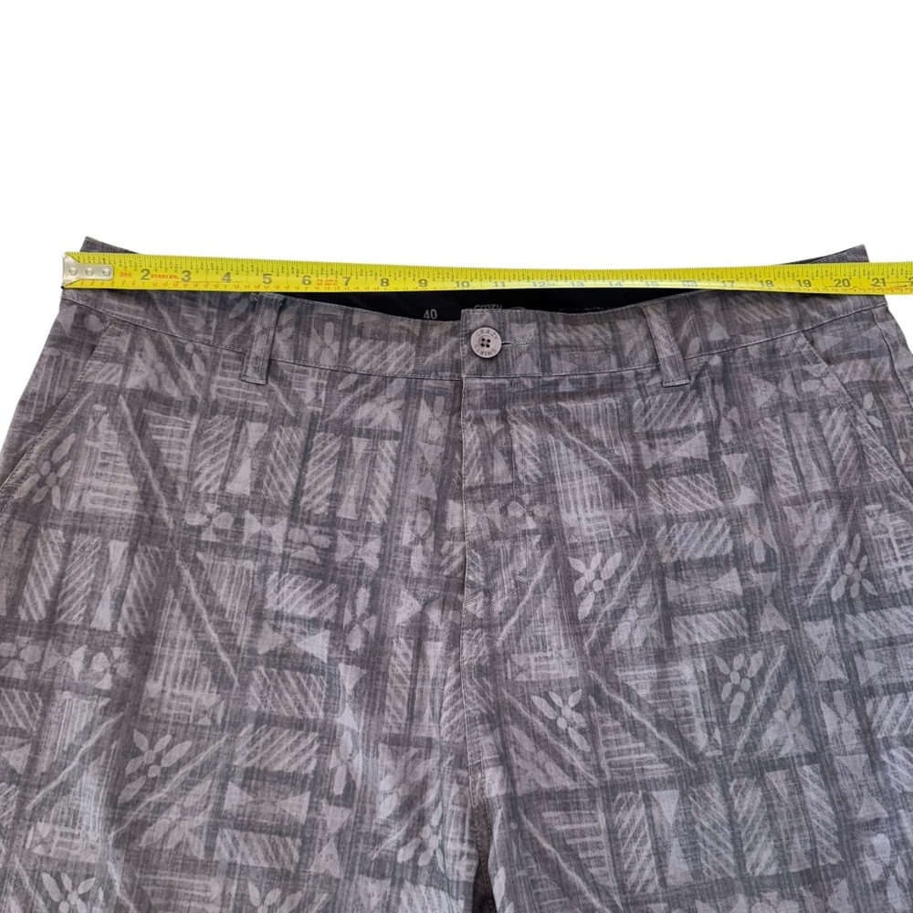 Crazy Shirts Expedition Hybrid Shorts Men 40 x 11” Gray Geometric Hawaiian Cargo - Picture 11 of 13